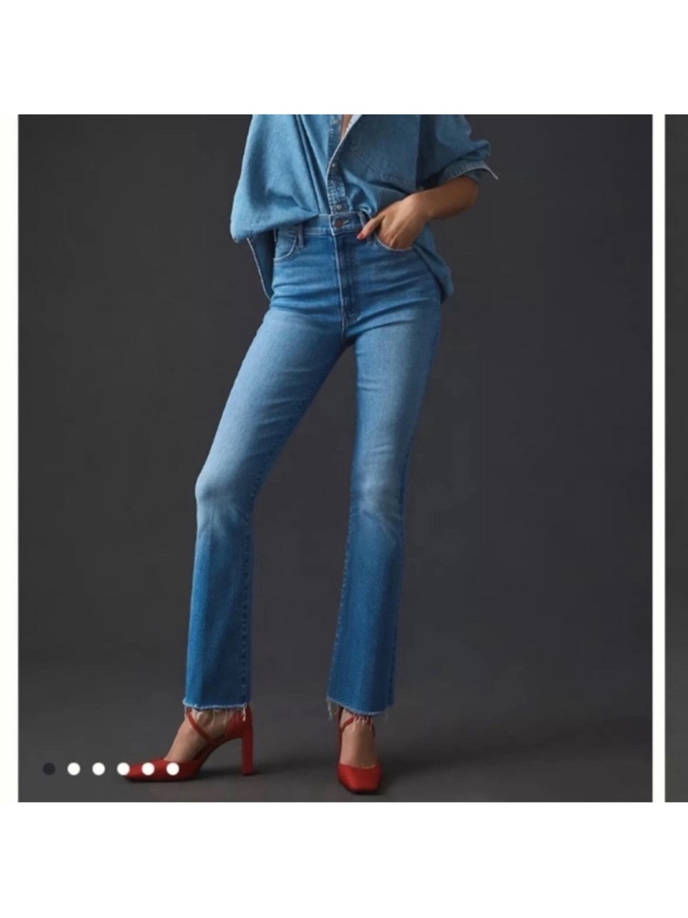 MOTHER Denim Jeans The Hustler Ankle Fray in Layover